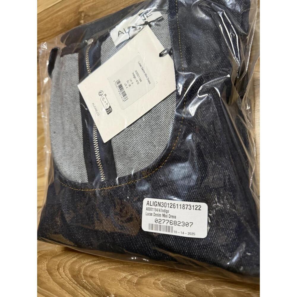 NWT! ALIGNE Lucas Denim Mini Dress in Indigo Size 4 - Picture 3 of 5